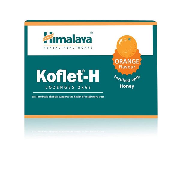 Himalaya Koflet-H Lozenges Fortified With Honey (Orange Flavour) 33.6g